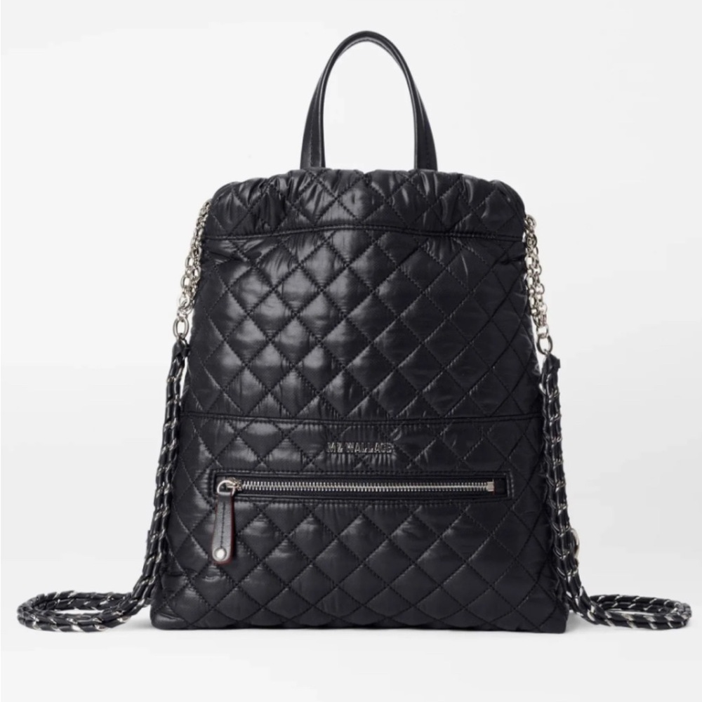 MZ Wallace Black Quilted Backpack
